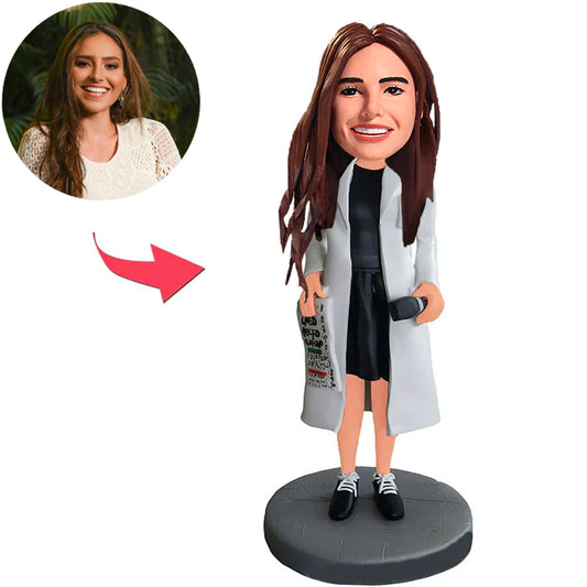 Woman with Microphone Custom Bobbleheads