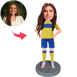Sports Female Custom Bobbleheads With Engraved Text