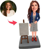 Art Teacher Custom Bobbleheads With Engraved Text