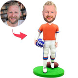 Rugby Player Custom Bobbleheads Add Text