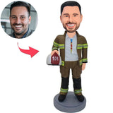 101 Fire Fighter Custom Bobbleheads Add Text