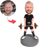 Weight Lifter Custom Bobbleheads Add Text