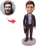 Business Man with Bag Custom Bobbleheads