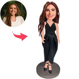 Modern Female Custom Bobbleheads Add Text
