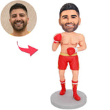 Red Suit Male Boxer Custom Bobbleheads Add Text