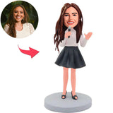 Female Singer Custom Bobbleheads Add Text
