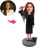 Custom Bobbleheads Happy Graduation Girl Add Text