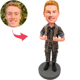 Custom Bobbleheads Officer Add Text
