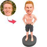 Custom Bobbleheads Strong Cool Man Add Text