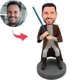 Custom Bobbleheads Man with Stick Add Text