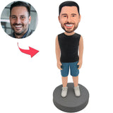Custom Bobbleheads Modern Casual Man Add Text