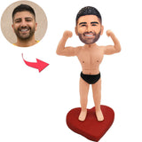 Custom Bobbleheads Cool Fitness Man With Abs Add Text