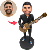 Custom Bobbleheads Cool Music Guitar Man Add Text