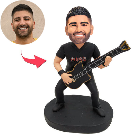 Custom Bobbleheads Cool Music Guitarist