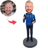 Custom Bobbleheads Man With Walkie-talkie Add Text