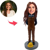 Custom Bobbleheads Female Engineer Add Text