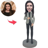 Cool Business Woman Custom Bobbleheads Add Text