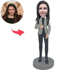 Cool Business Woman Custom Bobbleheads
