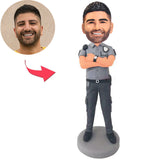 Chief Police Officer Custom Bobbleheads Add Text