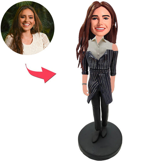 Modern Fashion Girl Custom Bobbleheads