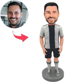 Custom Bobbleheads Casual Happy Man with Sportswear Add Text