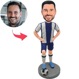 Custom Bobbleheads Cool Soccer Player Add Text