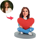 Heart Women Custom Bobbleheads Add Text