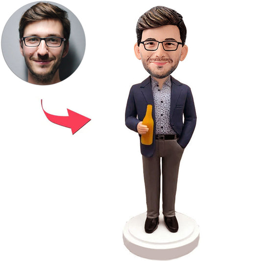 Business Man with Beer Custom Bobbleheads