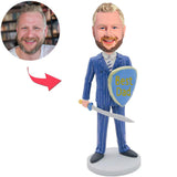 Custom Safety Engineer Super Dad Bobbleheads With Engraved Text