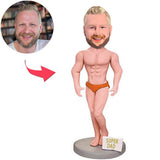Custom Sexy Super Dad Bobbleheads With Engraved Text