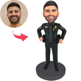 Bold Policeman Custom Bobbleheads Add Text