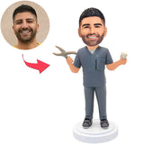 Dental Male Doctor Custom Bobbleheads Add Text