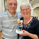 Fully Customizable 2 Person Custom Bobblehead With Engraved Text