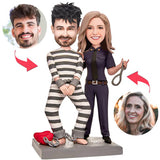 The Police and Prisoner Custom Bobbleheads Add Text