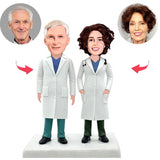 Couple Doctor Custom Bobblehead With Engraved Text