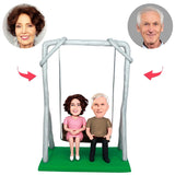 Swing Old Couple Custom Bobbleheads With Engraved Text