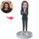 Custom Female Boss Bobbleheads With Engraved Text