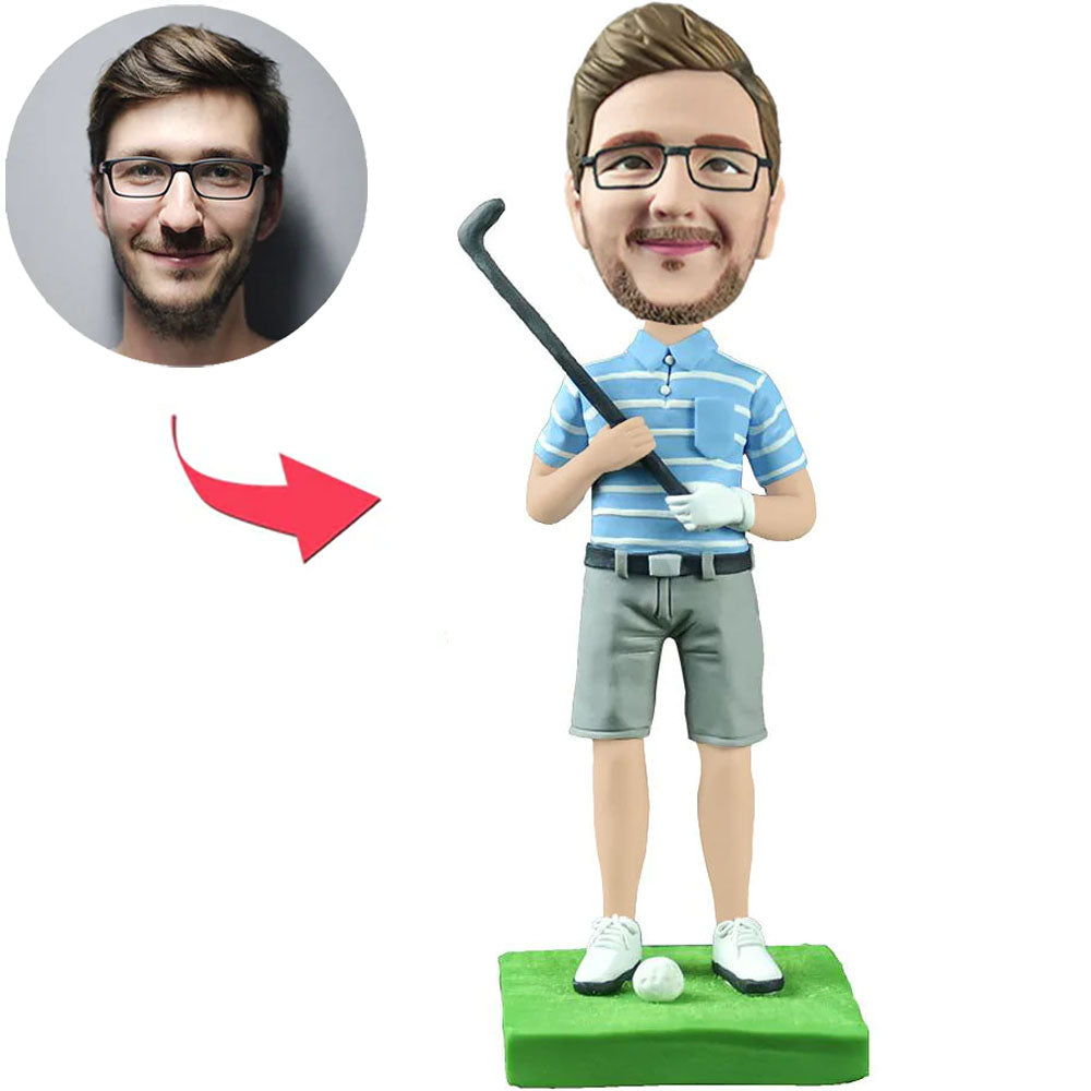 Male Golfer Posing Custom Bobbleheads