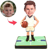 Boy Basketball Player Custom Bobbleheads Add Text