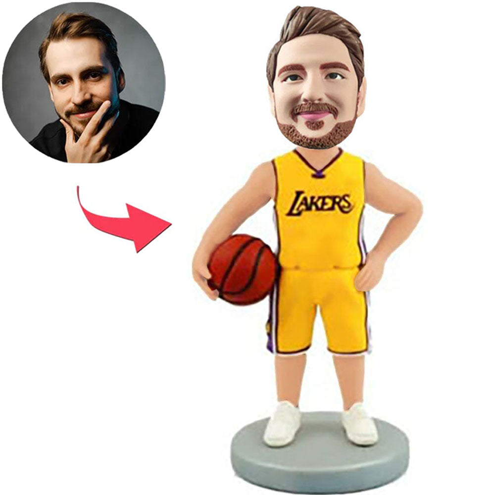 Lakers Basketball Player Custom Bobbleheads Add Text