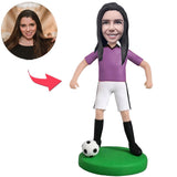 Female Soccer Player Custom Bobbleheads Add Text