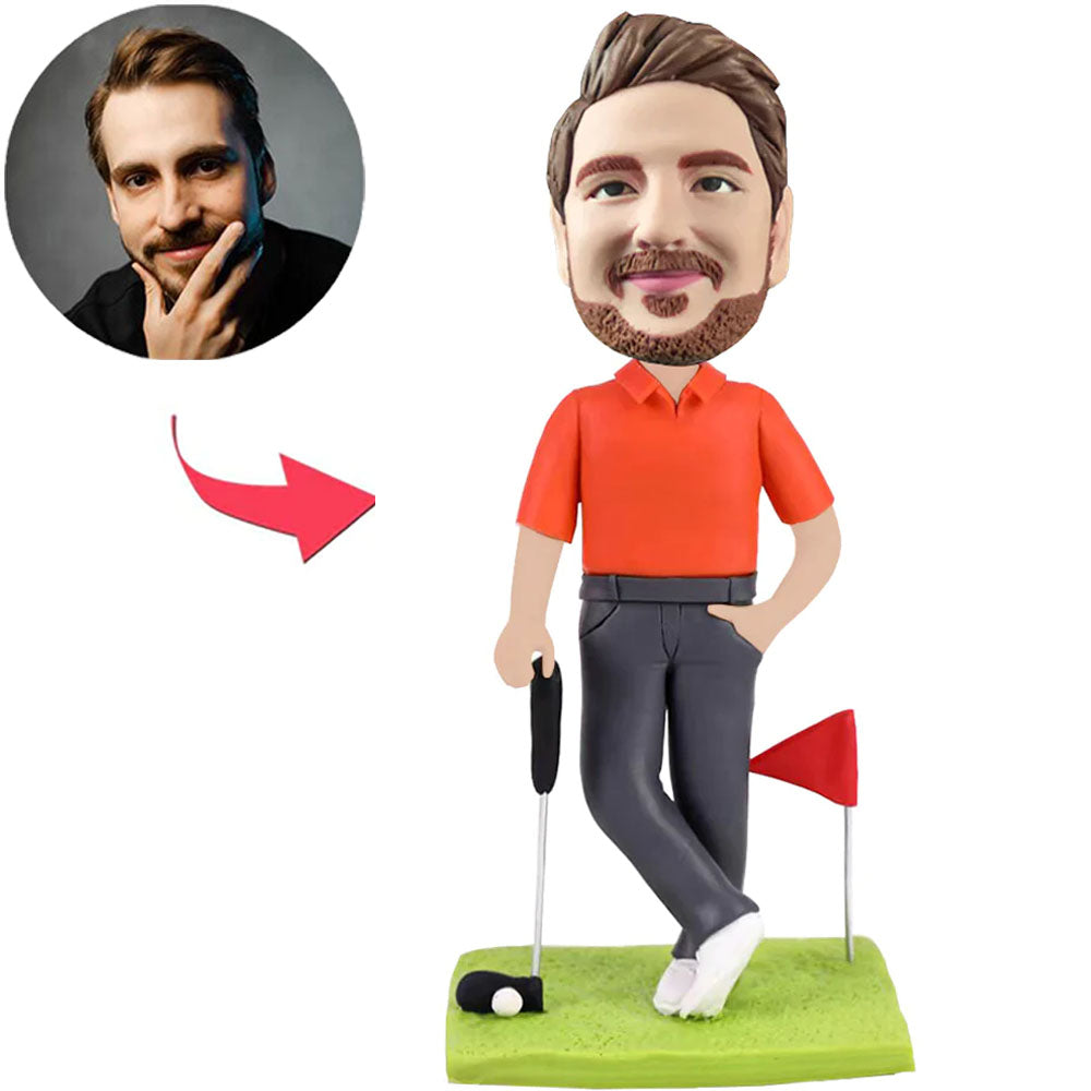 Custom Bobbleheads Golf Course Man With Engraved Text
