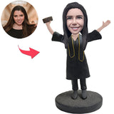 Happy Graduation Girl Custom Bobbleheads With Engraved Text