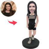 Cool Beautiful Girl Custom Bobbleheads With Engraved Text