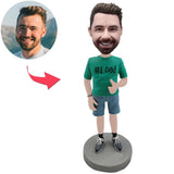 #1 Dad Custom Bobbleheads With Engraved Text