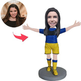 Female Athlete Custom Bobbleheads With Engraved Text