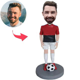 Man Soccer Player Custom Bobbleheads With Engraved Text