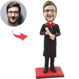 Graduated Male with Certificate Custom Bobbleheads Add Text