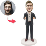 Hands with Thumbs Up Custom Bobbleheads Add Text