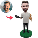 Custom Bobbleheads Chef Cooking Add Text
